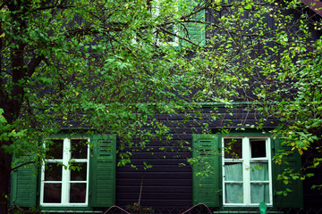 Wooden house in Poland - obrazy, fototapety, plakaty