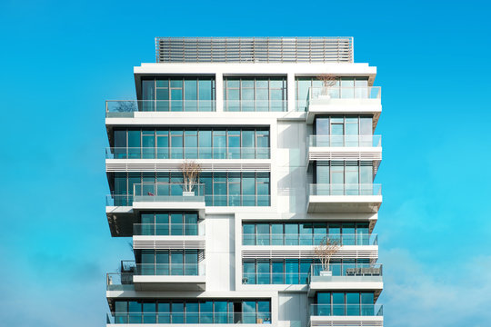 modern apartment building - real estate exterior