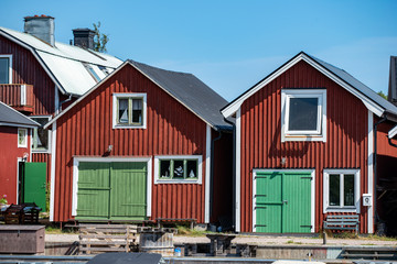 Fototapeta na wymiar Houses from Lörudden, Sweden