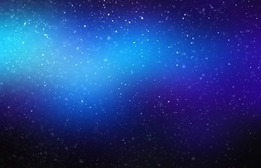 Fototapeta na wymiar Aurora boreal on dark night sky abstract background. Blue violet black texture. Abstract magical cosmic illustration. Secret shine. Fluffy snowfall pattern.