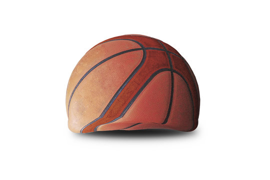 Basketball ball flat, that is separated from the floor of sports clipping  part Stock-Foto | Adobe Stock