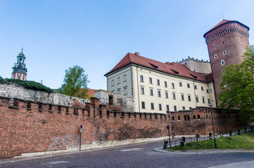 Towers of the Wawel Castle, Krakow, Poland