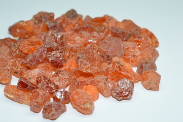 Spessartine garnet raw gemstones