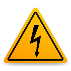 Electrical danger sign, vector sign.