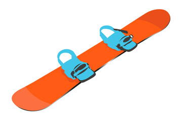 snowboard realistic vector illustration isolated