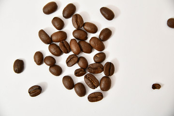 coffee beans on a white background