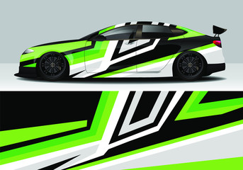 Modern sporty abstract car wrap design