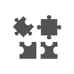 puzzle icon vector flat design