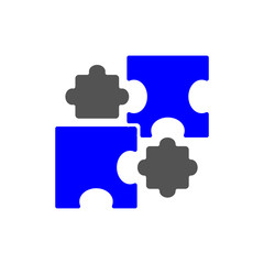 puzzle icon vector flat design