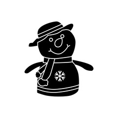 snowman icon trendy flat design