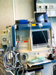 Electronic equipment in the hospital, medical concept