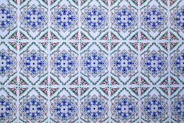 Ceramic tiles with traditional Spanish ornament