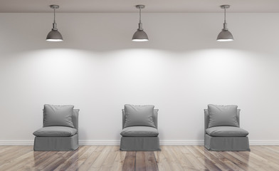 Luxury Modern Living Room, 3d rendering illustration