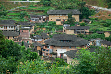 Fototapeta na wymiar Fujian earthen buildings 