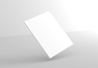 Mockup book cover with grey background