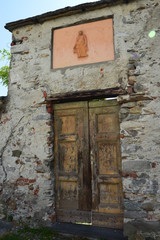 Locarno (Switzerland). April 2017. Old abandoned door.
