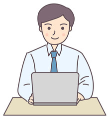 男性　パソコン　ビジネス