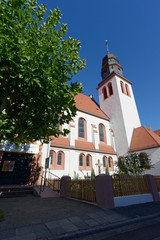 Fototapeta na wymiar Kirche St. Johannes der Täufer, Ebernburg, Bad Kreuznach