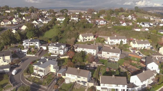 Town of Newton Abbot (Devon, UK), aerial drone footage