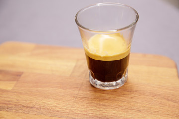 small glass of espresso