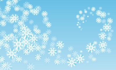 Snowflakes origami swirl winter background, vector art illustration.