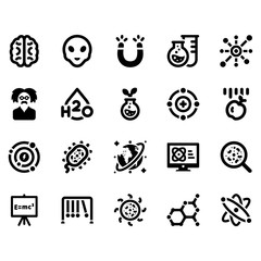 Science Icon Set (Black Series)