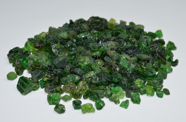Chrome Tourmaline raw gemstones