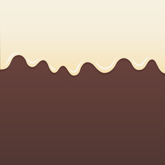 Milk cream and chocolate cream vector.