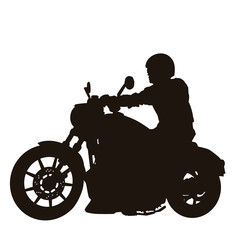 Fototapeta premium Motorcycle Rider Silhouette
