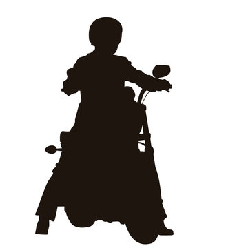 Motorcycle Rider Silhouette