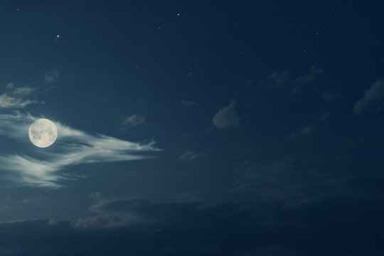 moon and clouds