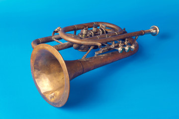 Old golden trumpet