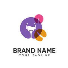 food & drink logo design vector template