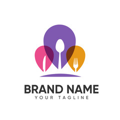 food & drink logo design vector template