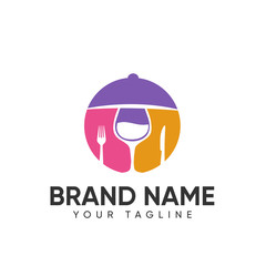 food & drink logo design vector template