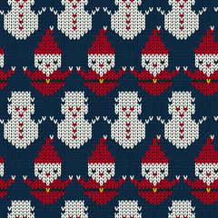Christmas seamless knitted pattern background, Christmas and New Year greeting cards