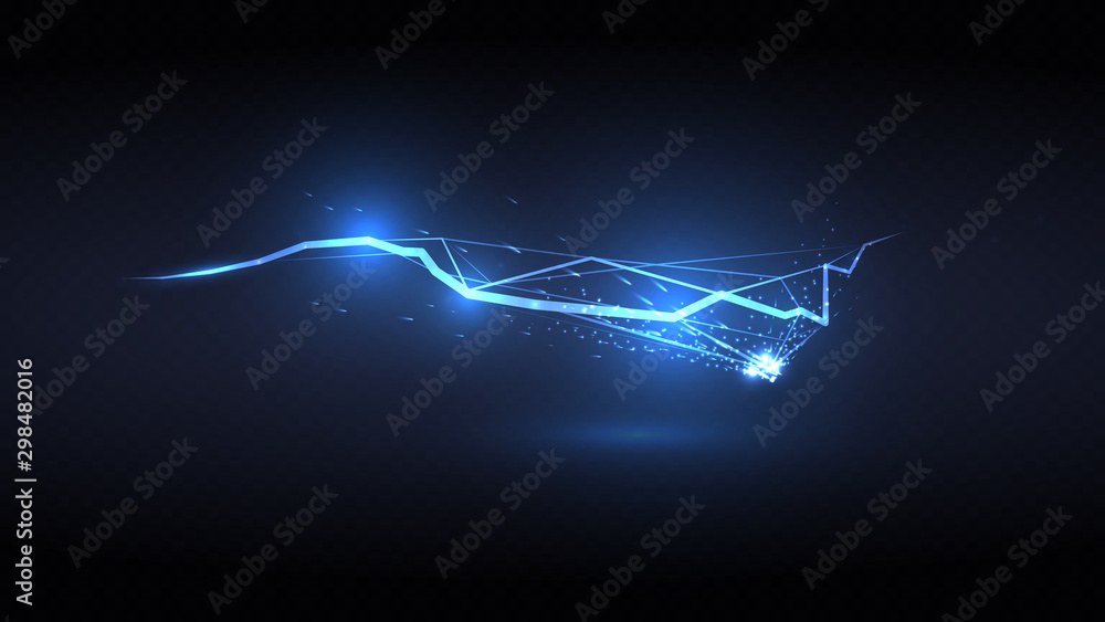Wall mural abstract background in the form of blue grid