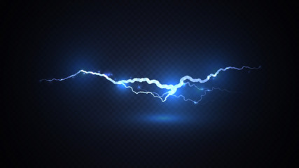 Abstract background in the form of blue lightning - obrazy, fototapety, plakaty
