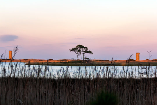 Sunset by Rehoboth Beach Watchtowers