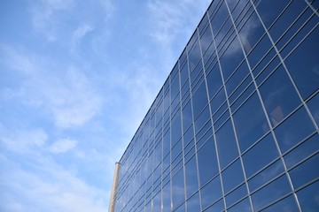 Fototapeta na wymiar Modern office building detail, glass surface