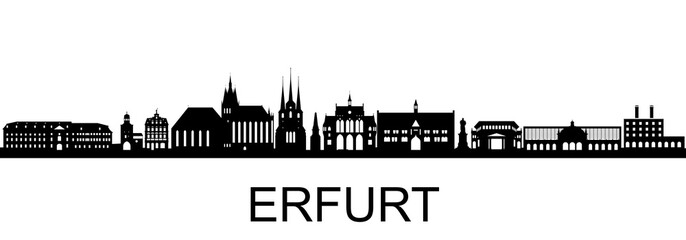 Naklejka premium Erfurt, Panorama
