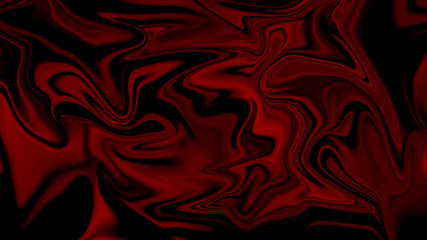 Abstract Red Psychedelic Liquefied Background. Fluid Colorful Texture in Digital Art