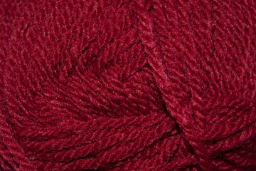 Textura de ovillo de lana roja