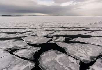 Broken Sea ice off the coast of Svalbard © Kirk Hewlett