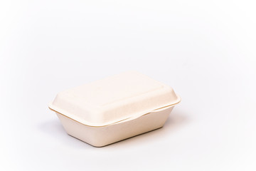 Food packaging made from paper pulp bagasse