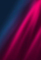 Dark abstract futuristic background. Neon lines glow. Neon lines, shapes. Blue and pink glow, blurry lights. Empty stage background