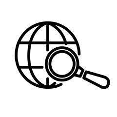 Search icon black vector illusration