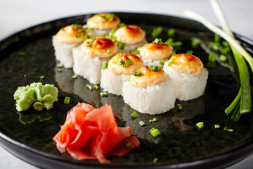 Closeup of japanese rolls