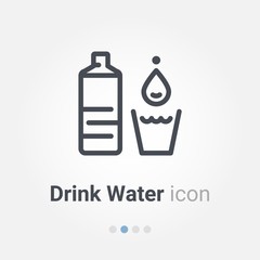 Drink water vector icon