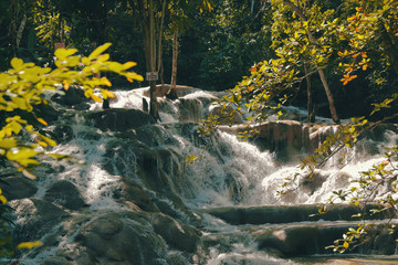 Cascade falls in Ocho Rios, Jamaica